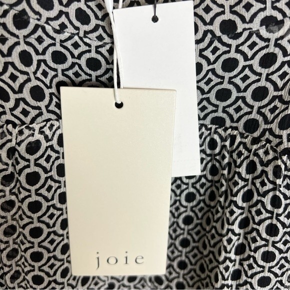 Joie Andora Geo Print Silk Chiffon Dress NWT Size Medium - Picture 7 of 9